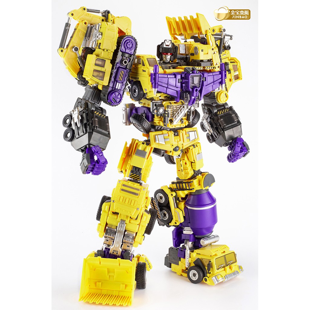 Mô hình JinBao Oversized KO Generation Toys Devastator Yellow Version + Upgrade Kit