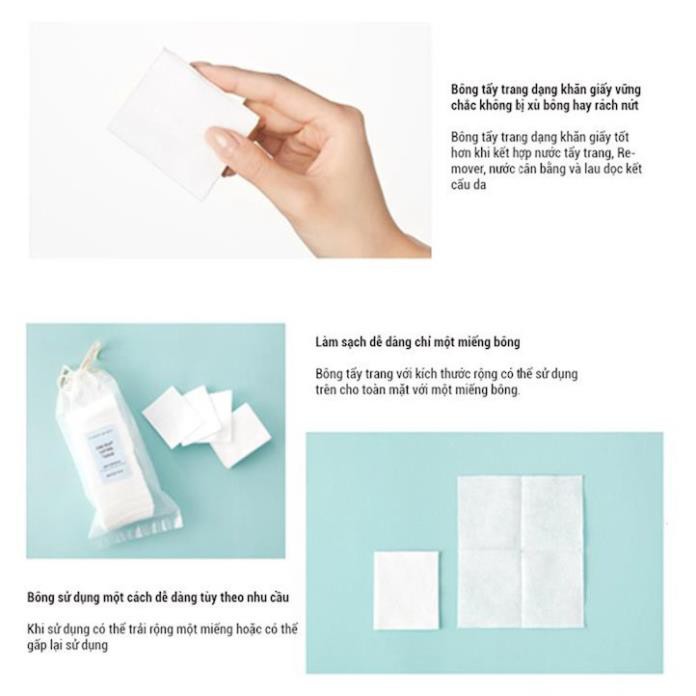 Bông tẩy trang innisfree My Makeup Cleanser One Shot Cotton Tissue (75 miếng)