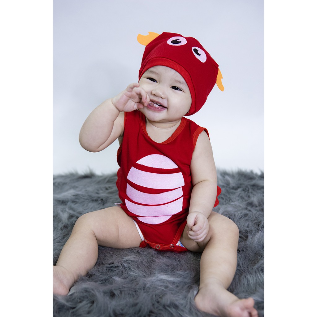 Bộ Bodysuit Chip Cua Đỏ Cho Bé