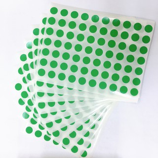 150 tờ decal tem tròn sticker màu xanh lá 8x8 mm 10500 tem