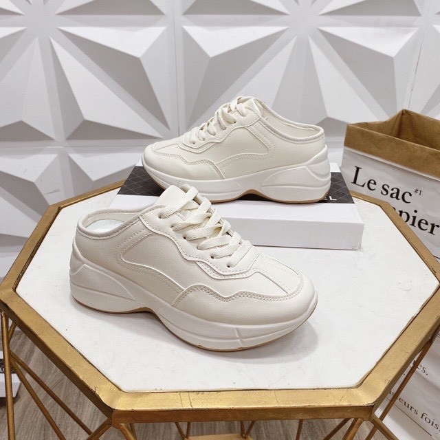 [HOT] Giày sục thể thao nữ GC thiết kế sang chảnh cao cấp màu trắng tinh khôi | BigBuy360 - bigbuy360.vn