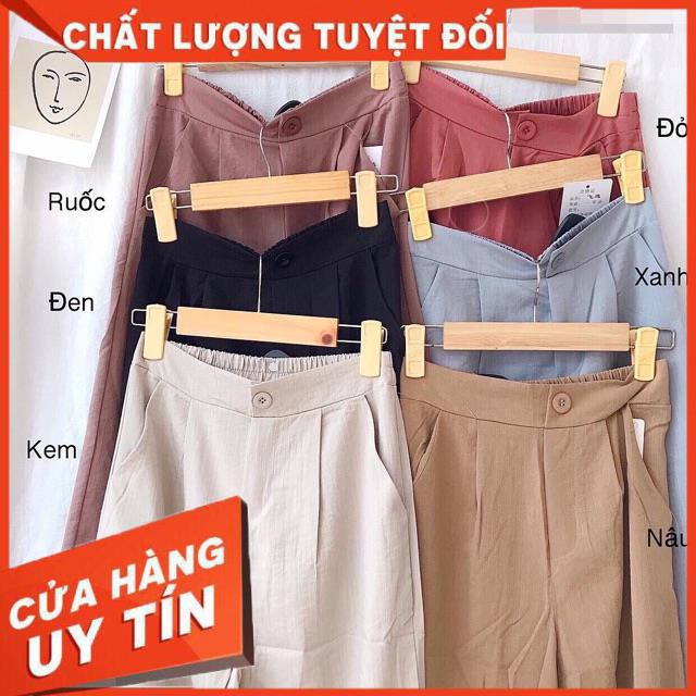 Quần cullotes ống rộng 1 nút chất đũi lụa cao cấp ko nhăn ko nhàu- hình thật 100% khách yên tâm mua nhé