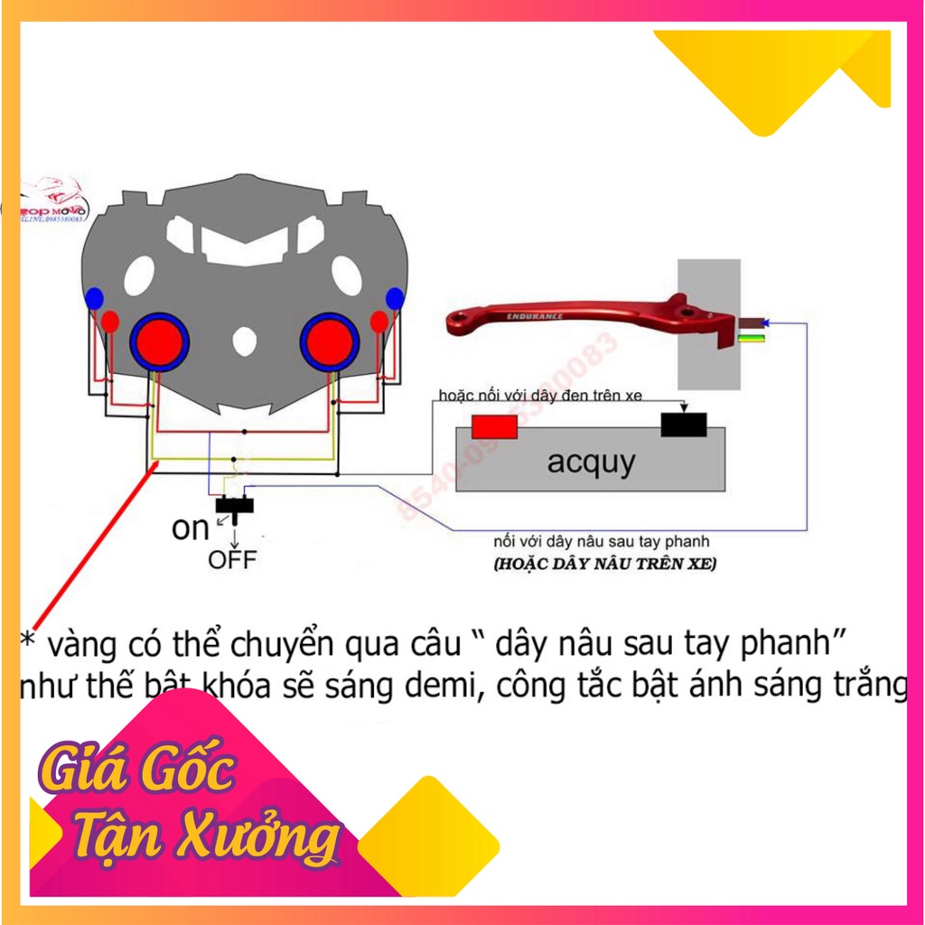 Bộ mắt cú lắp Ex 150 và EX 135 , WINNER 150 ( TẶNG ỐC VÀ CÔNG TẮC) (Ảnh Sp thật)