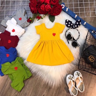 Combo 2 váy cotton cho bé gái