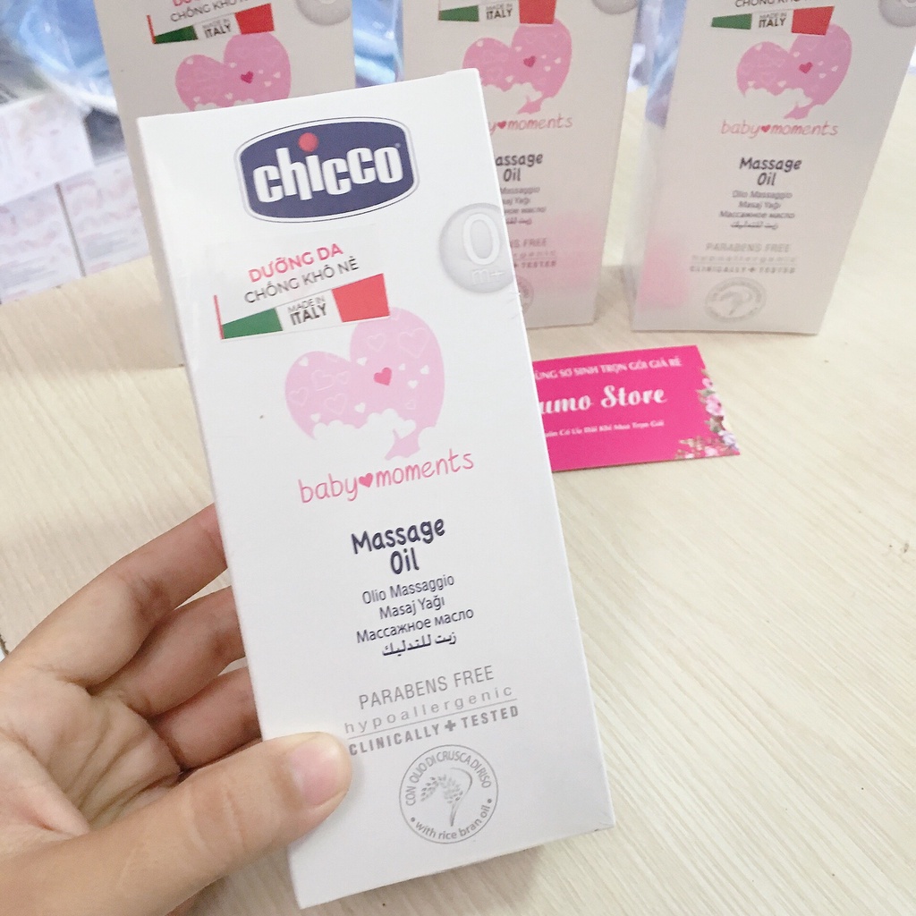 Dầu massage Chicco chiết xuất cám gạo chicco