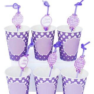 Ly giấy sinh nhật bé gái-set 6 cái (nhiều mẫu)