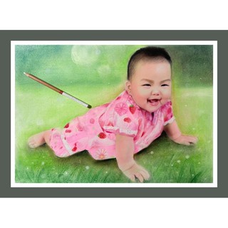 Tranh chân dung chì màu