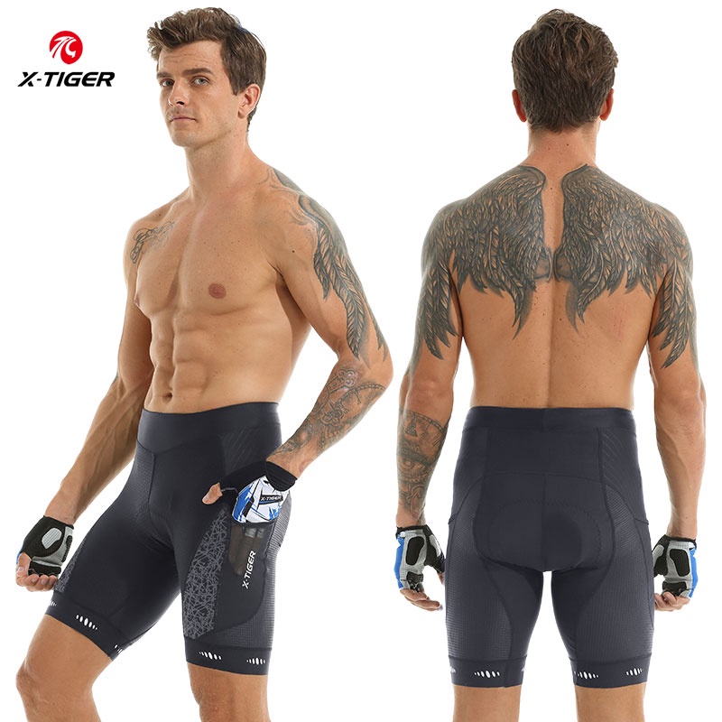 Quần yếm X-TIGER chuyên dụng đạp xe đạp có xốp Lycra thoáng khí có may túi tiện lợi