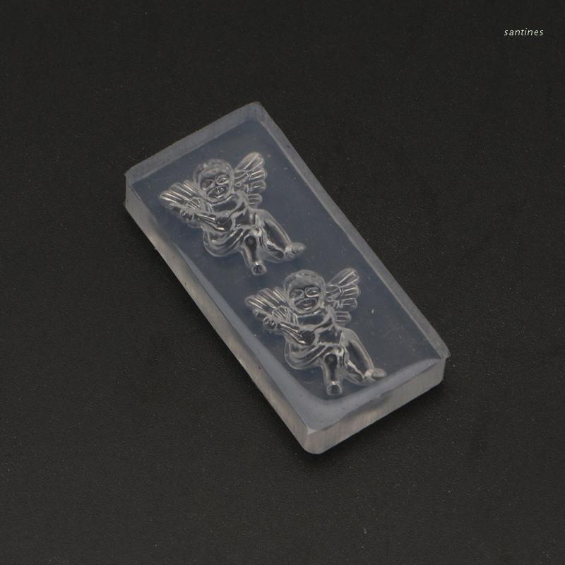 Khuôn silicone làm mặt Vòng cổ hình thiên thần mini DIY