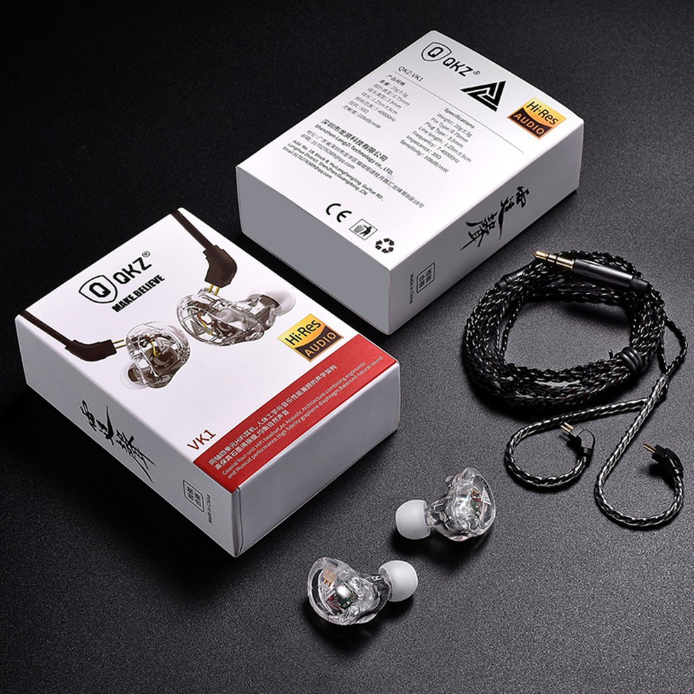 QKZ VK1 Earphone In Ear HIFI 5 Driver with Earbud Unit