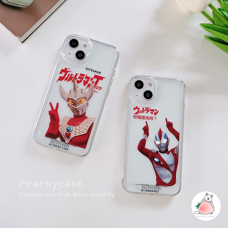 Ốp Điện Thoại TPU Mềm Trong Suốt In Hình Ultraman Chống Bụi Cho iPhone 13 12 Pro Max 11 Xr Xs Max X 7 8 Plus