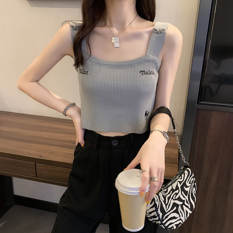 Áo Dệt Kim Hai Dây Thời Trang Mùa Hè Cho Nữ