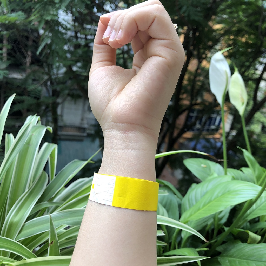 Nhận In Ấn Vòng Đeo Tay Bằng Giấy TyVeck In Ấn Logo, Hình Ảnh Theo Mọi Yêu Cầu Của Khách Hàng.