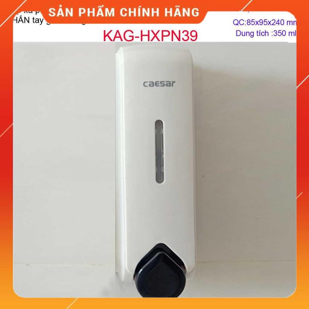 Hộp đựng xà phòng đơn Caesar, hộp nhấn xà phòng đựng sữa tắm, dầu gội đầu KAG-HXPN39-Trắng-White