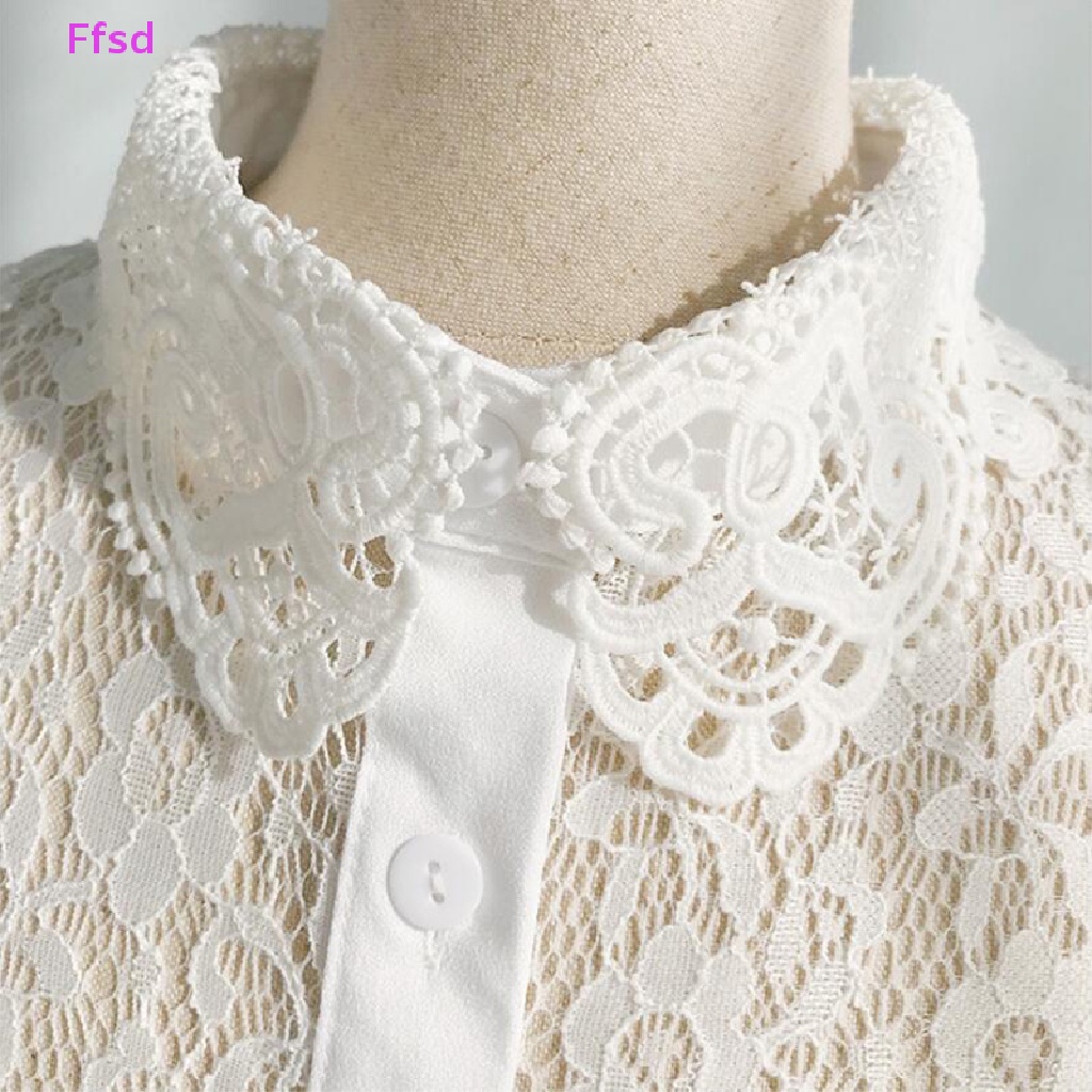 {Ffsd} Hàng Bán Chạy * Cổ Áo Rời Giả Ren Rỗng Mềm Mại Có Thể Tháo Rời Phụ Kiện Có Thể Tháo Rờ