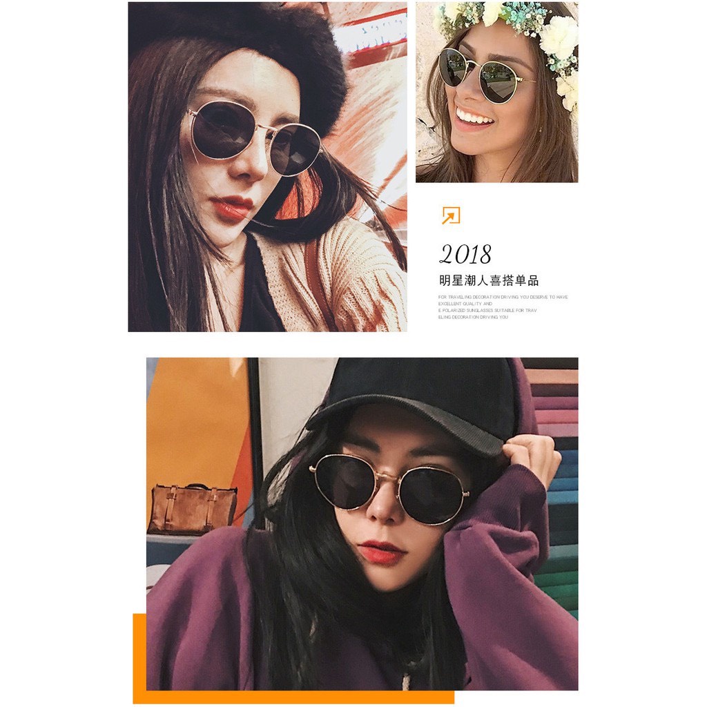 Kính râm kính mát nam nữ  form tròn  hottrend tiktok