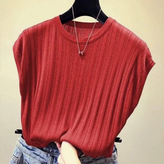 Áo len nữ sợi mỏng tay chờm