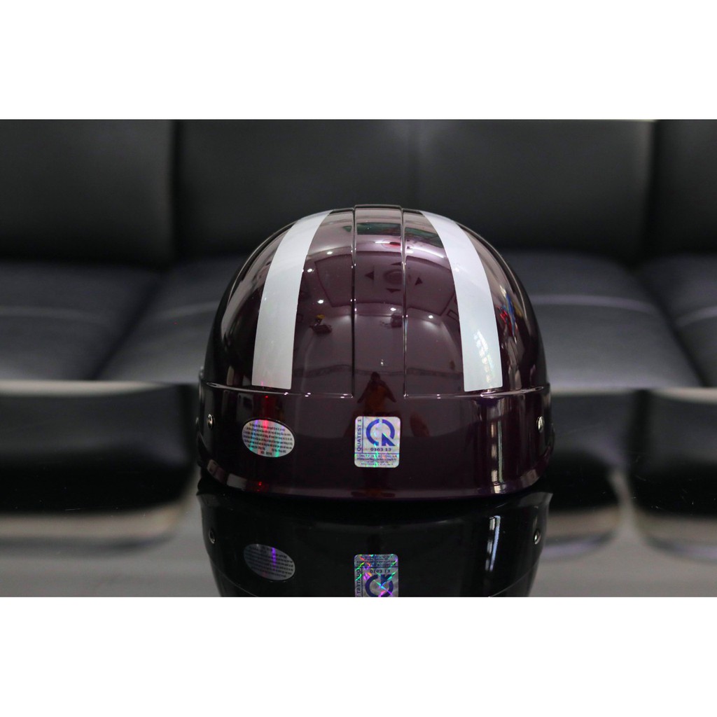 Mũ Bảo Hiểm Xe Máy 2 Sọc Victory./Bảo Hành 12 Tháng.