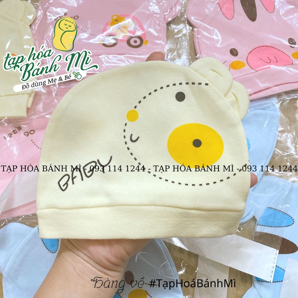 Nón tai thỏ viền bo cho bé