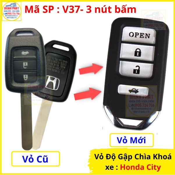 Vỏ Độ gấp Chìa khoá xe Honda City mẫu mới