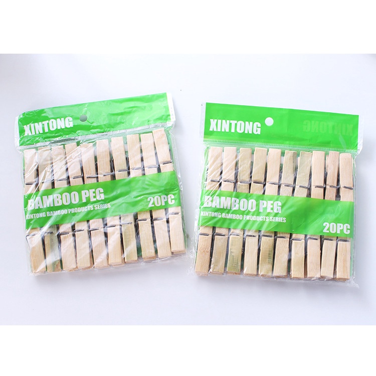 Sét 20 Kẹp gỗ kẹp quần áo 6x1,2cm