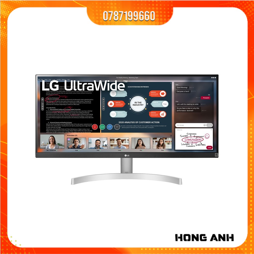 Màn hình máy tính LG UltraWide™ 29'' IPS 75Hz AMD FreeSync™ HDR 29WN600-W