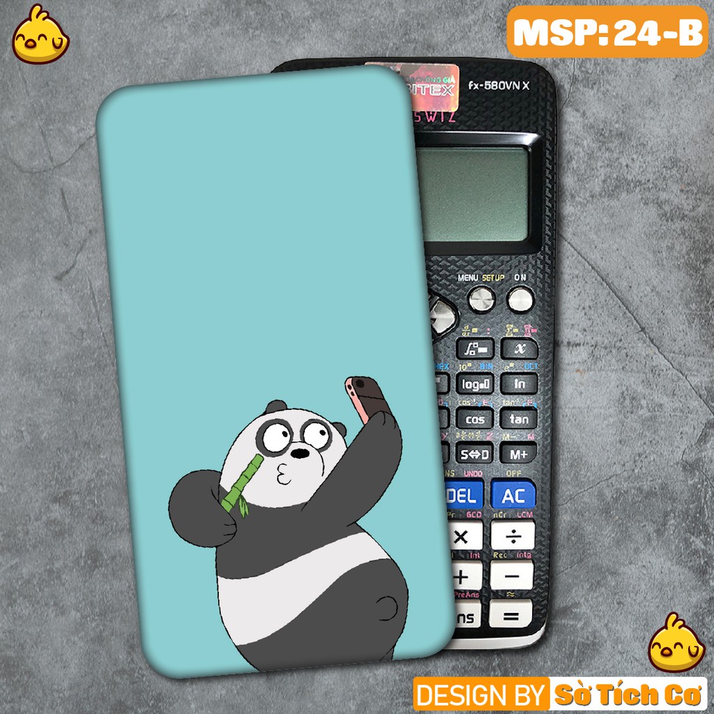 Miếng decal dán máy tính casio vinacal FX500 FX570 FX580 - 570ES 570EX 680EX hình We Bare Bear MSP: MT24