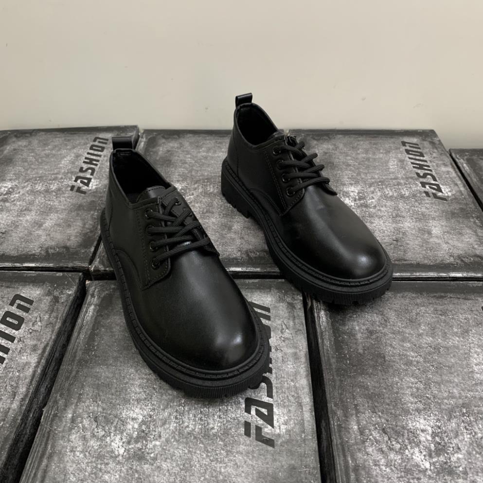 BTS Giày nam cổ thấp, giày dr martens nam, giày da nam, boot cổ thấp tăng chiều cao CC
