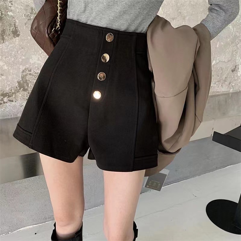 Quần short denim ống rộng phong cách thời trang Hàn Quốc