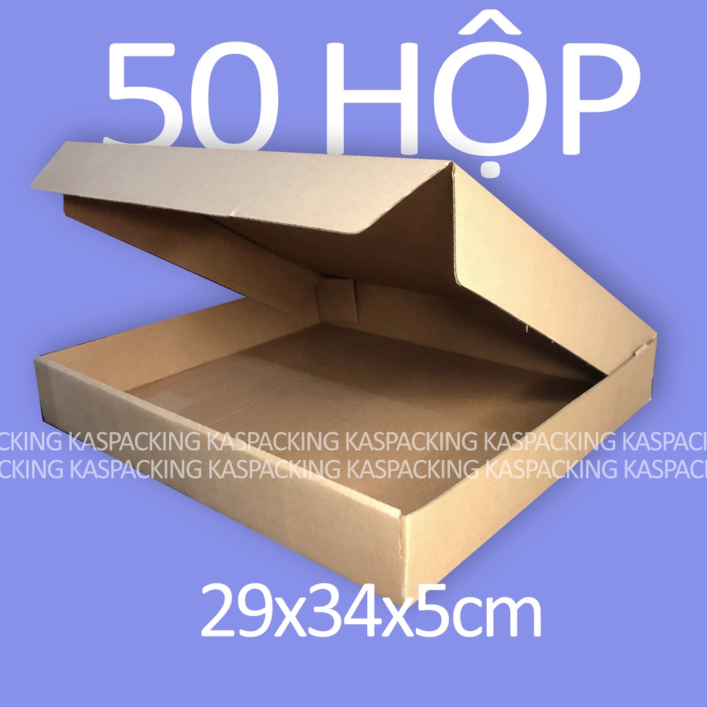 29x34x5 cm - 50 Thùng hộp carton để đựng hàng size lớn.