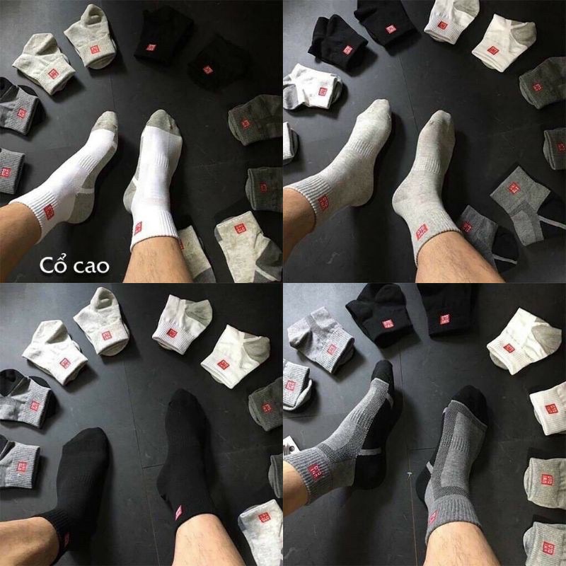 Sét 5 đôi tất nam khử mùi cao cấp loại cổ ngắn và cổ cao cho nam