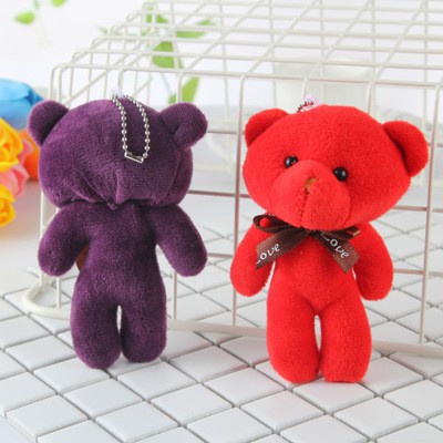 1 Gấu Teddy Nhồi Bông Mini Mềm Mại Làm Quà Tặng Cho Bé Gái