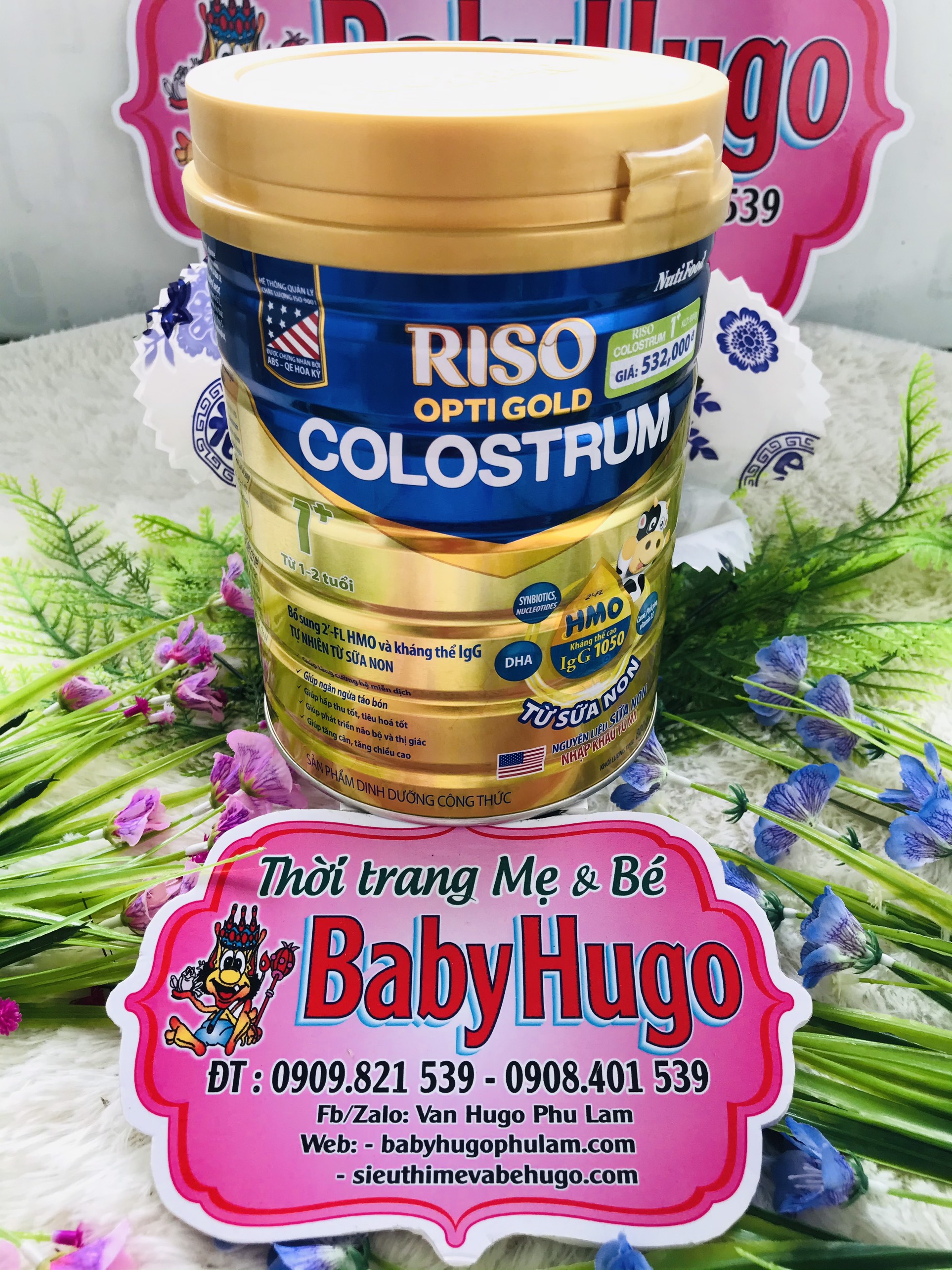 [DATE MỚI] Sữa Riso Opti Gold Colostrum 1+ lon 800g