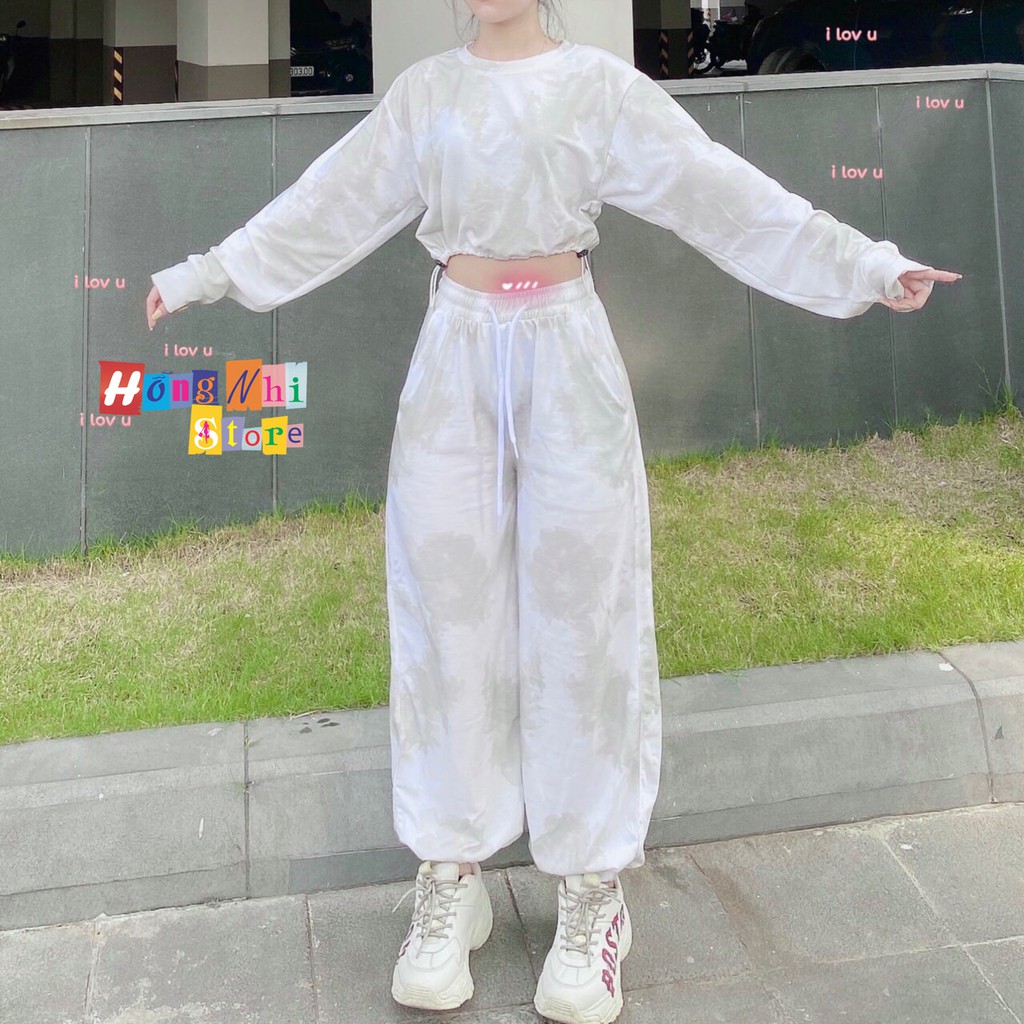 Quần Jogger 3D Ulzzang Unisex Jogger Loang Màu Bo Lai - MM