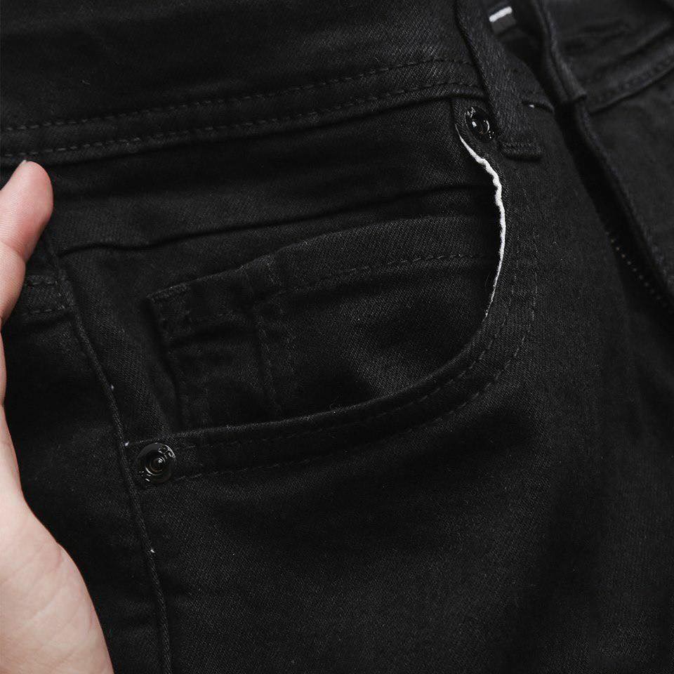 Quần jean nam ống ôm màu trắng trơn chất bò co giãn bốn chiều thời trang cao cấp VBSHOP701
