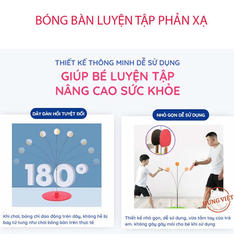 Bộ bóng bàn 2 vợt gỗ, luyện kỹ năng/tập khả năng phản xạ, luyện mắt cho bé, chơi trong nhà hoặc ngoài trời [BÓNG BÀN]