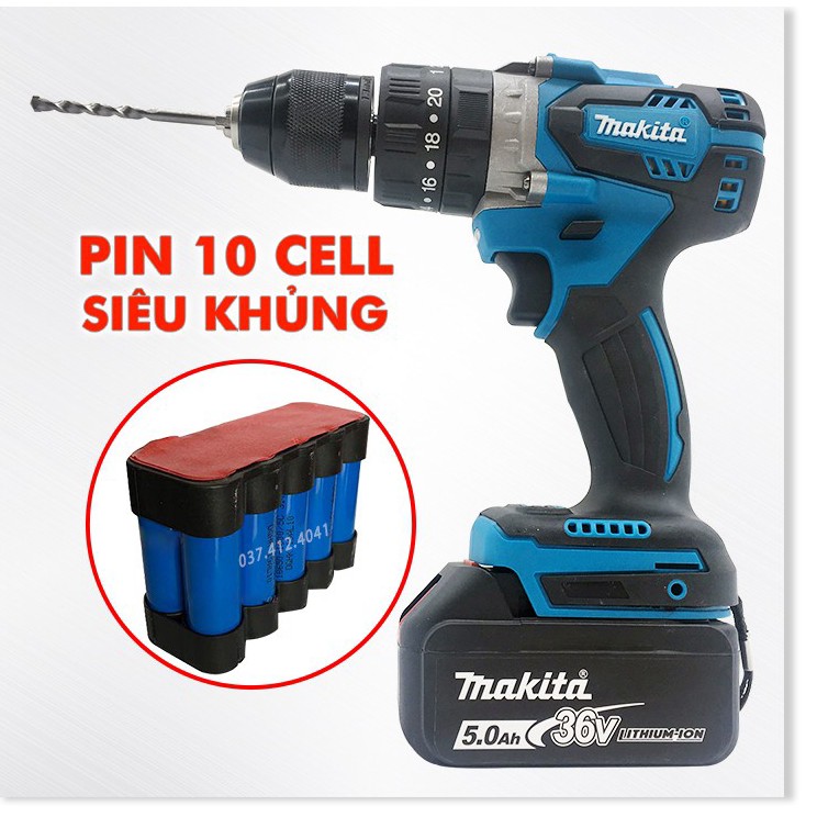 Máy khoan pin makita 36v   LOẠI 1 khoan tường khoan bê tông,khoan sắt 3 chức năng