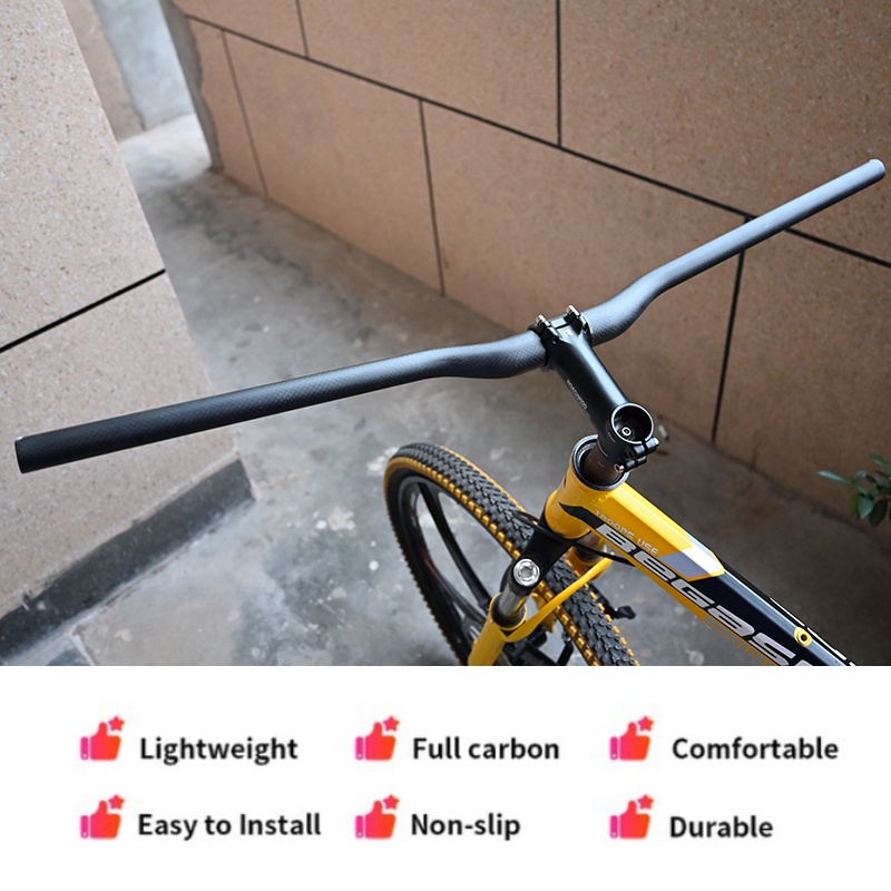 Thanh Ghi Đông Xe Đạp Bằng Sợi Carbon 700/720/740/760mm T800