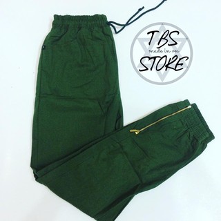 Quần jogger kaki zip