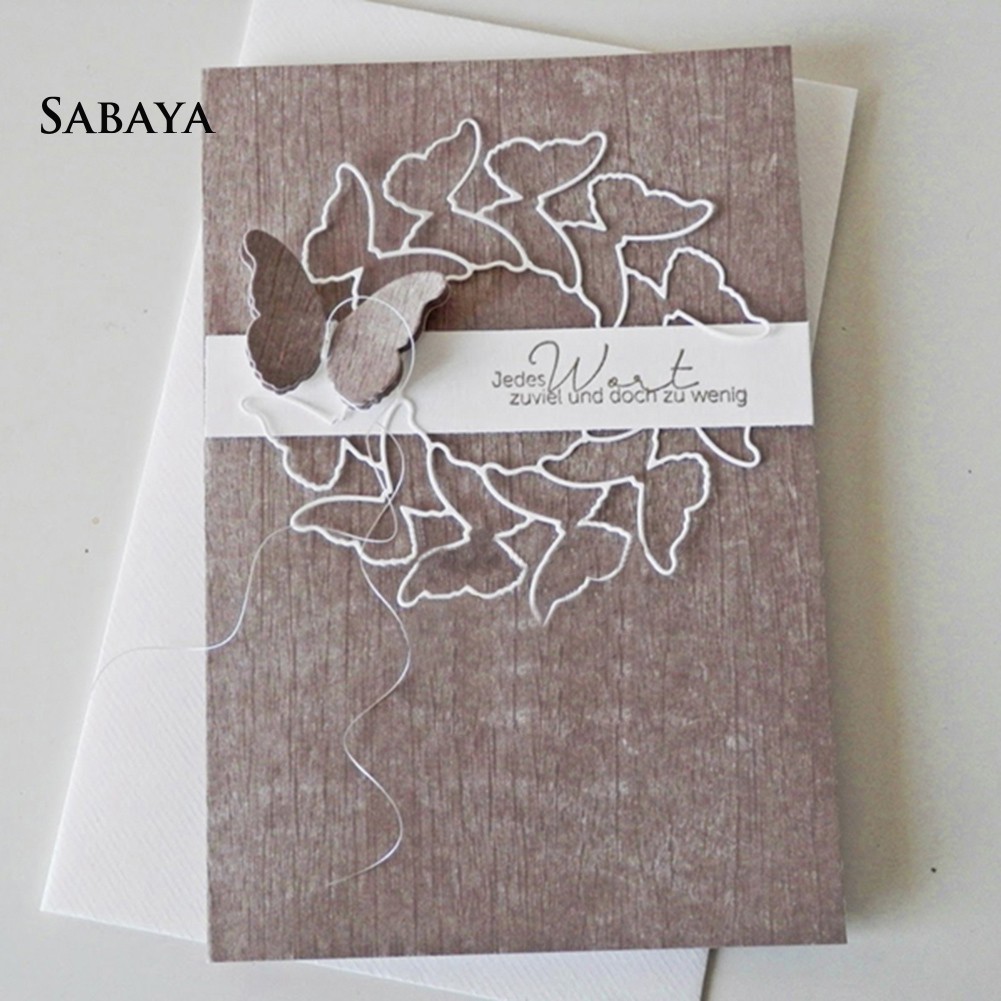 Khuôn Cắt Giấy Làm Từ Kim Loại Hình Bướm Trang Trí Scrapbook