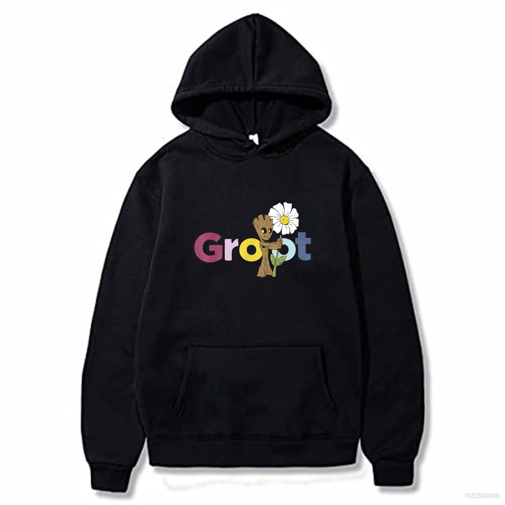 Áo hoodie họa tiết Groot trong phim Guardians Of The Galaxy thời trang đường phố cho nam và nữ
