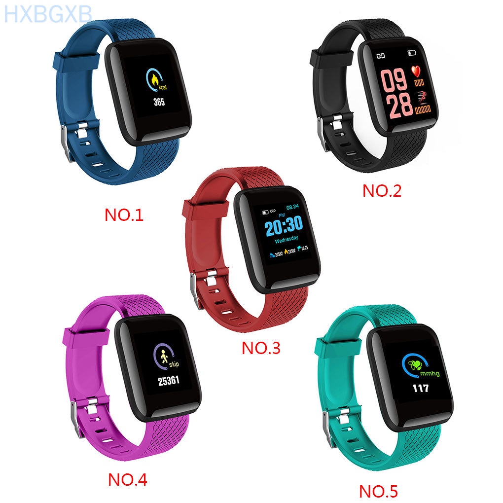 HXBG Smart Watch 116Plus Blood Pressure Heart Rate Smart Wristband Sports Watch Waterproof Bracelet