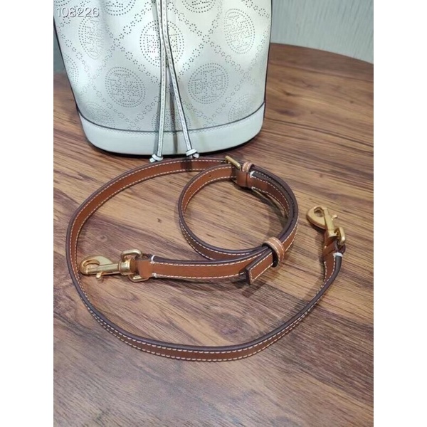 Túi Tory burch T MONOGRAM PERFORATED LEATHER BUCKET BAG❤code 80768❤️