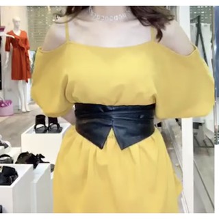 Đai da phối đầm bản to cchat mẫu mới