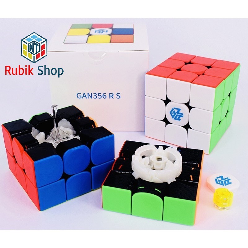 Đồ chơi Rubik 3x3x3 cao cấp Gan 356 RS Stickerless - Rubik Ocean