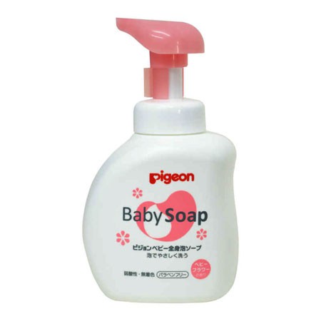 Chai sữa tắm dạng vòi cho trẻ sơ sinh Pigeon Baby Soap 500ml 08351