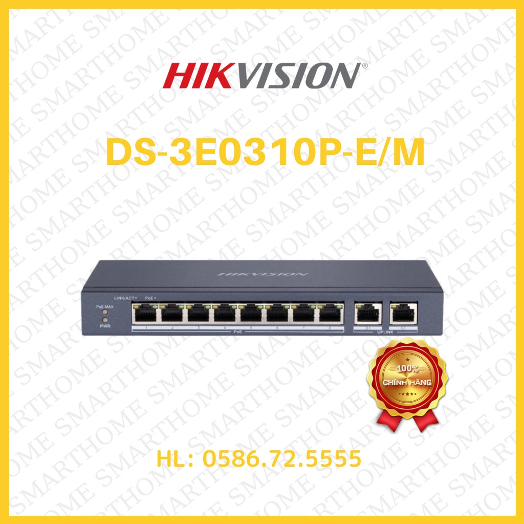 4-port 10/100Mbps Unmanaged PoE Switch HIKVISION DS-3E0106P-E/M