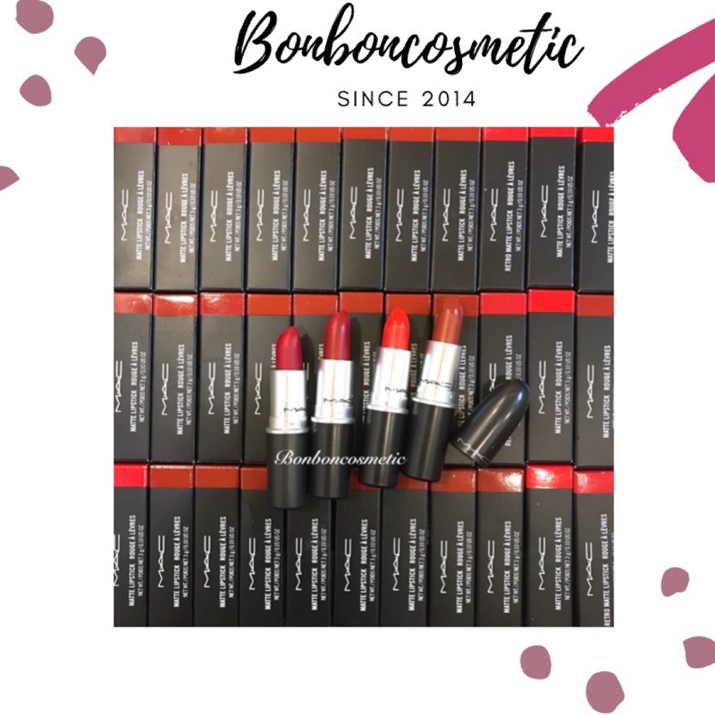 [BILL US] Son Mac Matte Lipstick thỏi tổng hợp các màu