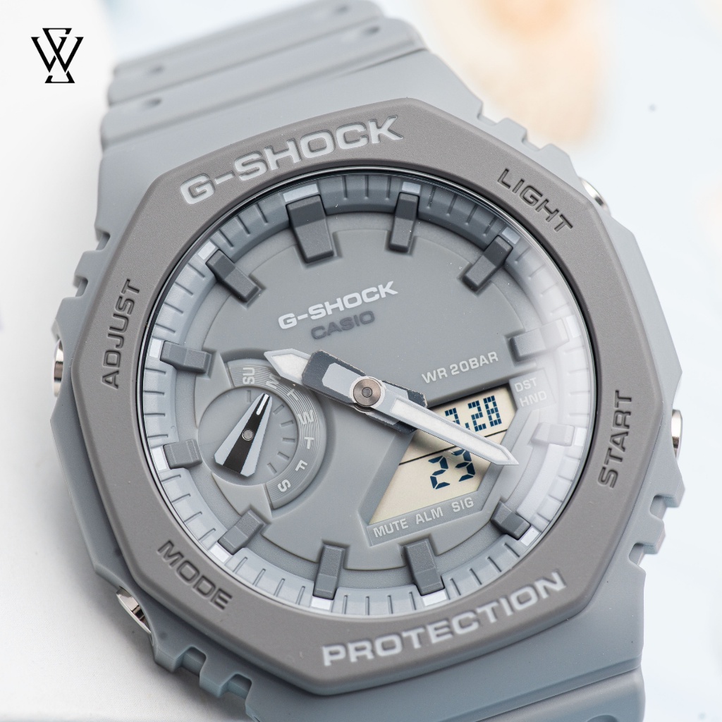 Đồng Hồ Điện Tử Nam Casio G-Shock WATCHSTORE GA-2110ET-8A Thiết Kế Mặt Kính Khoáng 45.4mm, Dây Nhựa, Vỏ Thép Không Gỉ