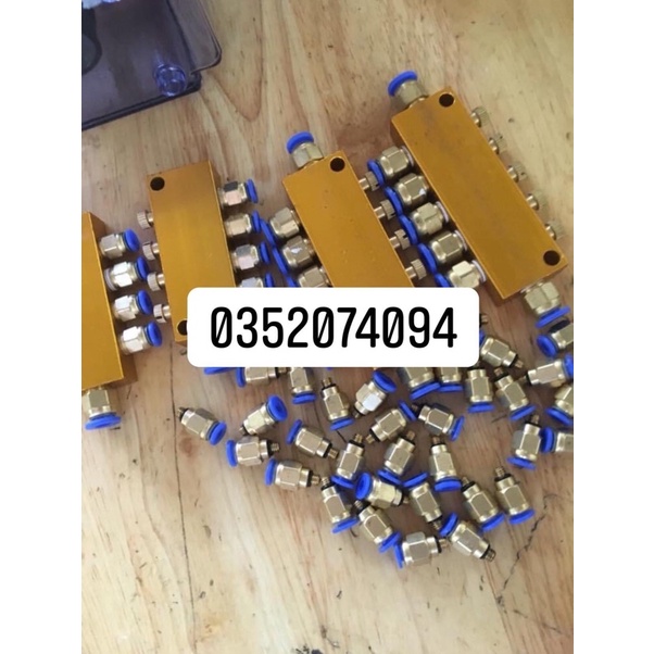 Cụm chia dầu 3-4-5 đầu ra phi 4